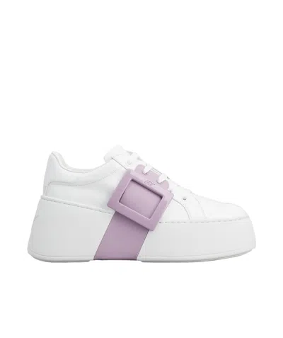 ROGER VIVIER VIV' SKATE SNEAKERS IN LEATHER