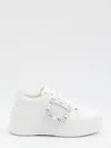 Roger Vivier Women Viv Skate High Strass Leather Sneakers In Multi