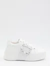 Roger Vivier Women Viv Skate High Strass Leather Sneakers In Multi