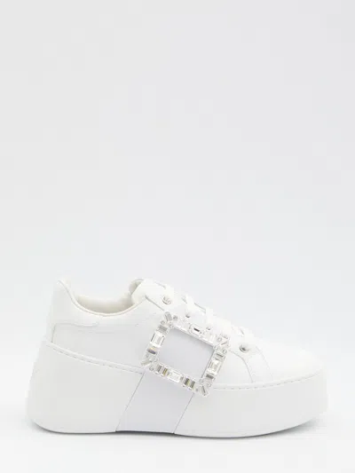 Roger Vivier Viv' Skate Sneakers In Leather