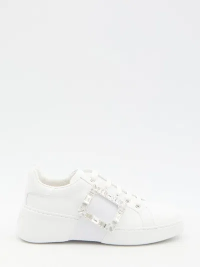 Roger Vivier Viv' Skate Sneakers In White