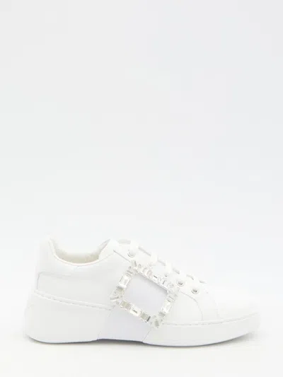 Roger Vivier Viv' Skate Sneakers In White