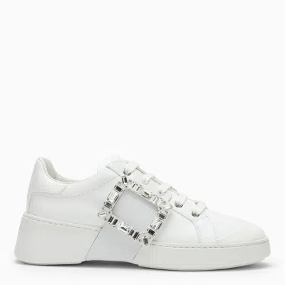 Roger Vivier Viv Skate Strass Buc In White