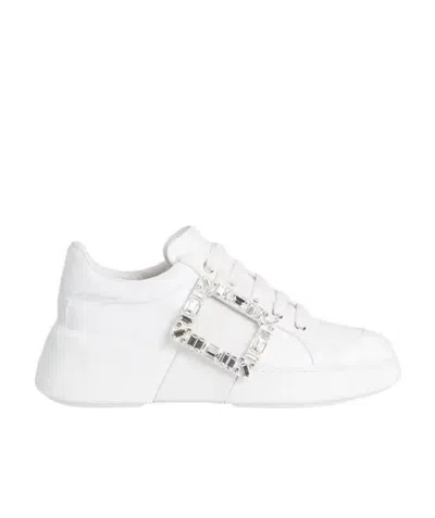 ROGER VIVIER ROGER VIVIER VIV' SKATE STRASS BUCKLE SNEAKERS