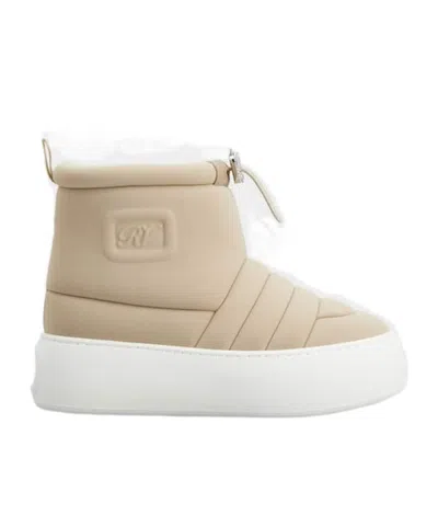 Roger Vivier Viv' Up Booties In Fabric In Nude
