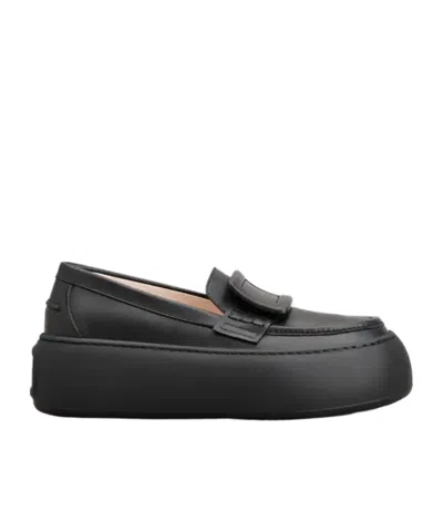 Roger Vivier Viv' Up Loafers In Leather In Black