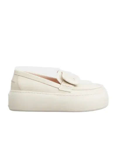Roger Vivier Viv' Up Loafers In Leather In White