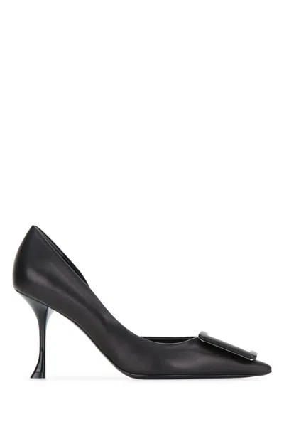 Roger Vivier Dorsay Viv Pumps In The City Leather In Black