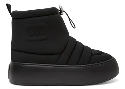 Pre-owned Roger Vivier Viv' Winter Puffy Ankle Boots Crystal Buckle (women's) Sneakers In Black