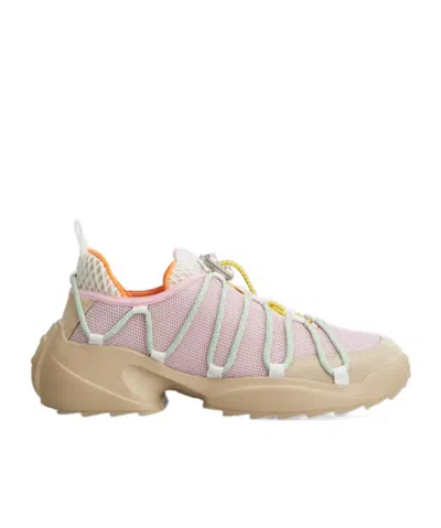 Roger Vivier Viv' Zag Sneakers In Fabric And Suede In Pink
