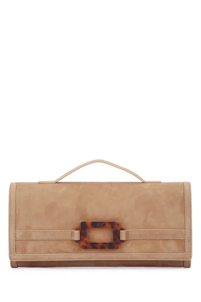 Roger Vivier Vivier Clutch In Beige