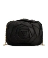Roger Vivier Vivier Rose Pouch In Raso In Black