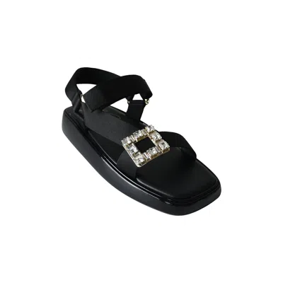 Roger Vivier Vivier Slide Trekky Sandal Black