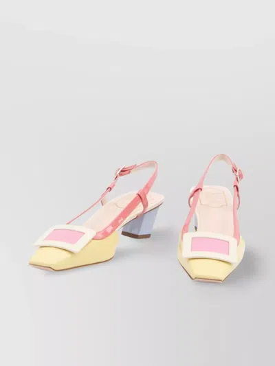 Roger Vivier Vivier Slingback Pumps Square Toe Leather Sole