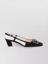Roger Vivier Vivier Slingback Pumps Turtle Buckle Detail In Black