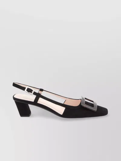 ROGER VIVIER VIVIER SLINGBACK PUMPS TURTLE BUCKLE DETAIL