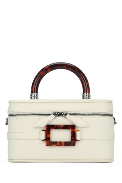 Roger Vivier Vivier Top Handle Bag In White