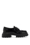 Roger Vivier Wallaviv Strass Buckle Patent Leather Loafers In Black