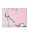 Roger Vivier 105 Jewel Embellished Sandals In Metallic Leather In Gray