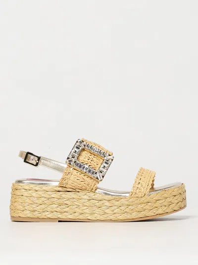 ROGER VIVIER HEELED SANDALS ROGER VIVIER WOMAN COLOR CREAM,423395078