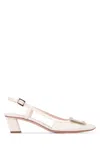 Roger Vivier White Slingback Heels In Neutral