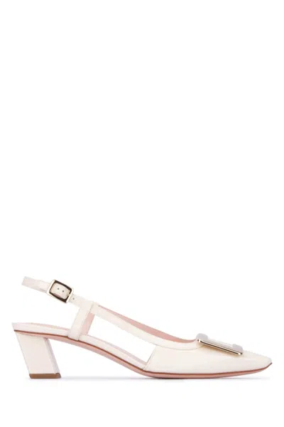 Roger Vivier White Slingback Heels