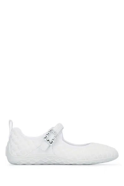 Roger Vivier White Textile Ballet Flats