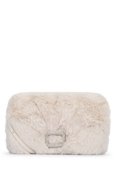 Roger Vivier White Viv Choc Crossbody Bag