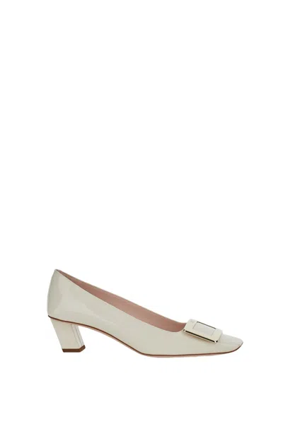 Roger Vivier With Heel Pink In White