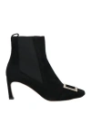 Roger Vivier Woman Ankle Boots Black Size 11 Soft Leather