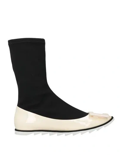 Roger Vivier Woman Ankle Boots Black Size 5.5 Synthetisches Material In Multi