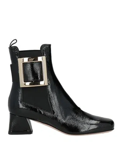 Roger Vivier Woman Ankle Boots Black Size 6 Leather