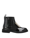 Roger Vivier Woman Ankle Boots Black Size 7.5 Leather In Black