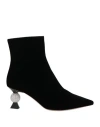 Roger Vivier Woman Ankle Boots Black Size 8 Textile Fibers In Black