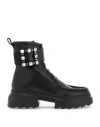 Roger Vivier Wallaviv Leather Ankle Boots In Black