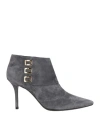 Roger Vivier Woman Ankle Boots Grey Size 5 Leather In Gray