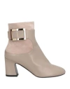 Roger Vivier Woman Ankle Boots Taupe Size 4 Leather In Multi