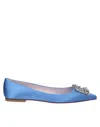 Roger Vivier Ballet Flats In Azure