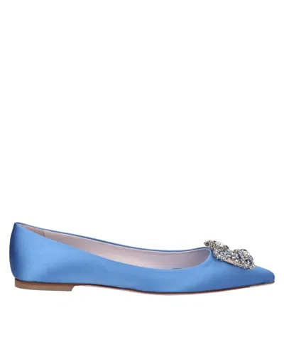 Roger Vivier Ballet Flats In Azure
