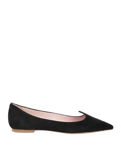 Roger Vivier Woman Ballet Flats Black Size 5.5 Leather