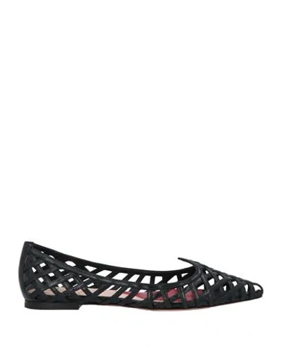 ROGER VIVIER ROGER VIVIER WOMAN BALLET FLATS BLACK SIZE 8 LEATHER