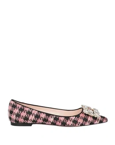 Roger Vivier Woman Ballet Flats Black Size 8 Textile Fibers