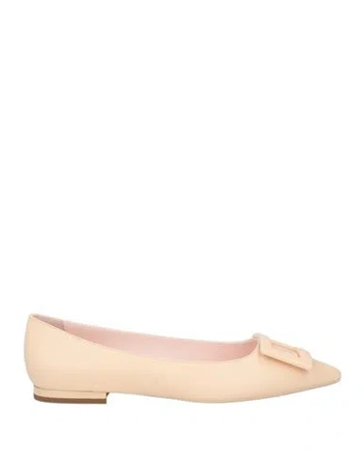 ROGER VIVIER ROGER VIVIER WOMAN BALLET FLATS BLUSH SIZE 5 LEATHER