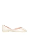 Roger Vivier Woman Ballet Flats Cream Size 5.5 Leather In White