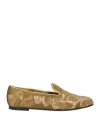 Roger Vivier Woman Ballet Flats Gold Size 4.5 Textile Fibers In Brown