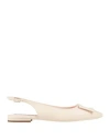 Roger Vivier Woman Ballet Flats Ivory Size 5 Leather