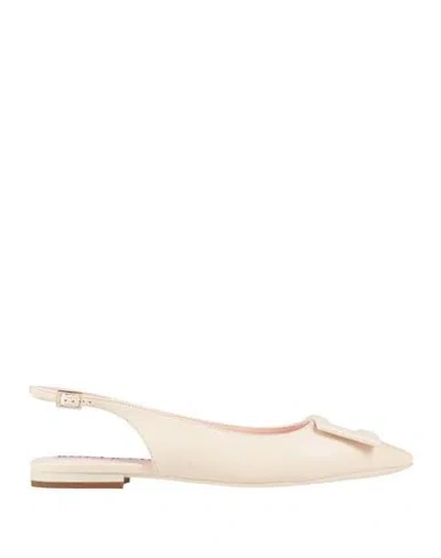 Roger Vivier Woman Ballet Flats Ivory Size 5 Leather