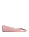 Roger Vivier Woman Ballet Flats Pink Size 5 Soft Leather
