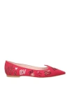 Roger Vivier Woman Ballet Flats Red Size 8 Textile Fibers In Red