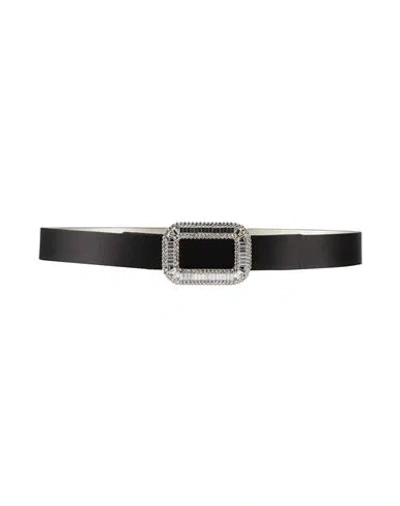 Roger Vivier Woman Belt Black Size 32 Leather, Textile Fibers